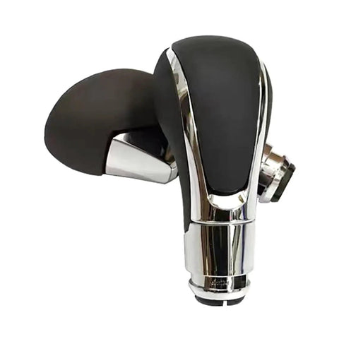 Upgrade Your Drive With This Durable Car Interior Shifter Head Transmission Gear Shift Lever Knob That Boasts A Super Comfy Grip And Sleek Metal Plastic Build For Easy Direct Install No Mods Needed On Many Models, black chrome shift knob