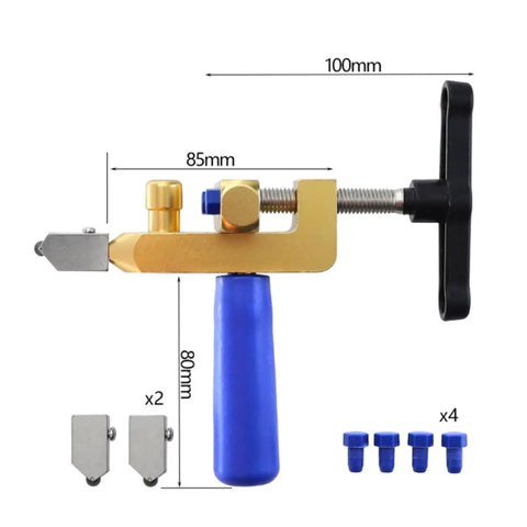 Manual Ceramic Tile Opener And Cutter Tool With Aluminum Alloy Body 3-15mm Cutting Range For Easy Tile And Mirror Cutting DIY Friendly Tile Tool For Home Renovation And Construction In Assorted Colors, with 100mm handle and 85mm head