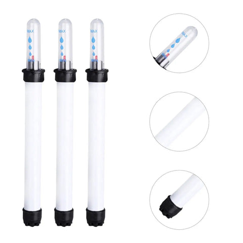 6 Piece Plant Pot Water Level Indicator Set With No Fuss Moisture Meter For Planters, Easy Watering Reminder Gauge, 180ml Capacity, 7.8 Inch, Prevent Overwatering And Underwatering In Your Home Garden. White plastic moisture meter for plant pots, 7.8 inch