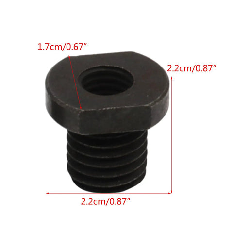 Top Shelf Angle Grinder Wheel Conversion Adapter Fits 100Mm Tools And M10 Threads, black steel adapter, 2.2cm diameter.
