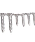 Close-up of screws used in Spring Loaded RV Door Catch With Zinc Alloy Body, Double Roller Trailer Latch Stop for securing installations.