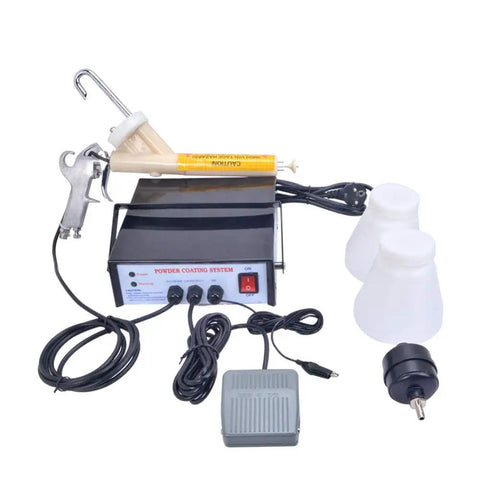 Portable Powder Coating System Paint Spray Gun With 5 Stage Adjustable Dial And 110V Plug In Design for easy operation and setup.