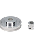 GT2 Timing Pulleys Set Two Piece 20T And 80T Aluminum 12mm Bore Synchronous Wheel With 250mm Belt And 6mm Wide Drive