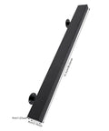 Tough As Nails Flush Wall Mount Handrail Made From Premium Stainless Steel, black coated, 36 inch length, for indoor steps.