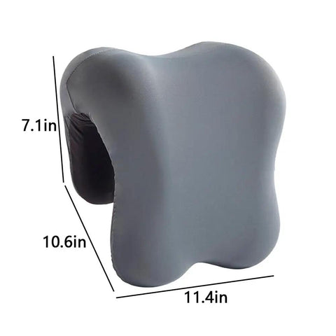 Cozy Ergonomic Office Chair Headrest With Memory Foam Neck Support Pillow For All Day Comfort And Quick Naps, Cushy Back Support, Grey