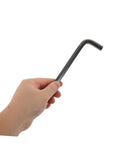 Kichvoe Premium Hex Key Wrench Set With Ball End Design And Long Arm Build For Precision Screw Repair Plus Industrial Maintenance Tasks In Electronics And Bike Fixes High Carbon Steel Metric Tools. Single black long-arm hex key held in hand