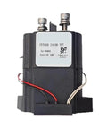 Heavy Duty EVT600-24ADH-YHT High Voltage DC Contactor Relay with wires, compact design for EV charging systems.