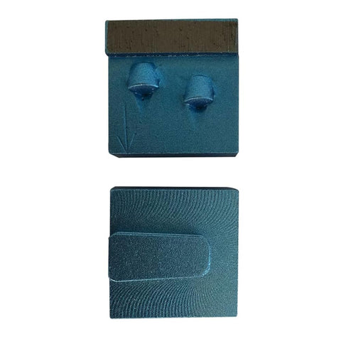 PCD Diamond Concrete Grinding Discs Set of 3 with Clockwise Segments for Epoxy Paint Glue and Coatings Wet or Dry Use Fits PG 280 400 450 530 Walk Behind Grinders Redi Lock Style top and bottom view