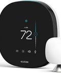 Smart Thermostat With Voice Control And WiFi Programmable Home Climate Hub with crisp glass display and smart sensor device