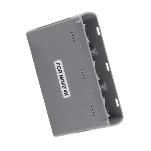 On The Go Portable Drone Battery Charging Hub For Mini 2 Mini SE And Mini 2 SE showing battery slots and labels