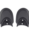 Pair of electric scooter rear mud flaps, fishtail style, made from high-density durable rubber with easy install holes, front view.