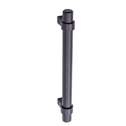 Flat Black Straight Bar Cabinet Handles Set 6.63 Inch Length With 5 Inch Hole Center No Fuss Pro Kitchen Cabinet Pulls Sturdy Steel