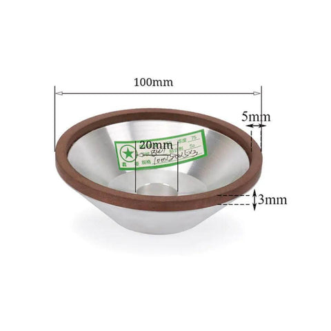 Dope Diamond Grinding Wheel Resin Bond Circle Sharpener 100mm for carbide metal and tungsten steel milling cutter