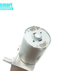 Top view of 12V DC Worm Gear Motor Beefy High Torque 25 Kg Cm All Metal Gears Self Locking Mini Reducer for toys
