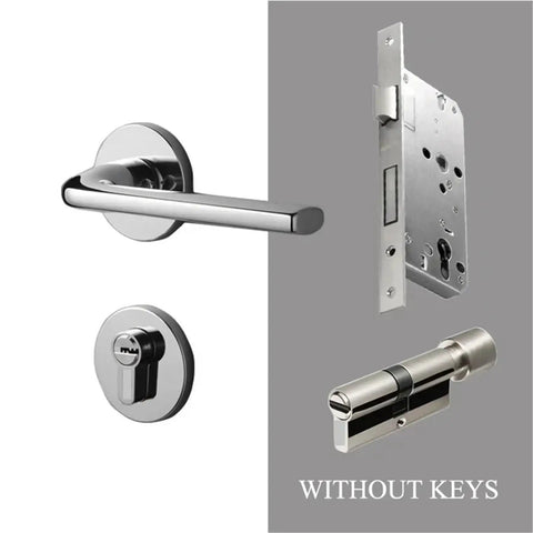Quiet Room Door Lock Handle For Luxury Interior Design, Slick High Security Anti Theft Door Hardware, wear resistant latch