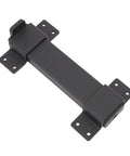 Badass Heavy Duty Carbon Steel Slide Gate Latch Lock With Reinforced Padlock Hole For Fence Shed Barn Yard Security Bolt Rust Proof Outdoor Hardware Upgrade, black metal design.