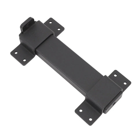Badass Heavy Duty Carbon Steel Slide Gate Latch Lock With Reinforced Padlock Hole For Fence Shed Barn Yard Security Bolt Rust Proof Outdoor Hardware Upgrade, black metal design.