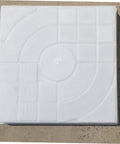 Easy To Use Reusable Concrete Stone Mold For DIY Garden Pathways Breeze Through Creating White Stepping Stones For Patios Walkways And Driveways Cement Brick Mould To Build Durable Backyard Paths, white plastic with decorative pattern