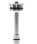Transmission Bypass Plug Kit With Aluminum Thermostat And Buna O Rings For GM 6L80 6L90 And 8L90 Transmissions Plug And Play Fits 2014 Through 2023 GM Trucks Silver, shown in vertical view.