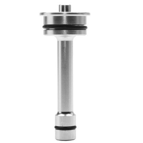 Transmission Bypass Plug Kit With Aluminum Thermostat And Buna O Rings For GM 6L80 6L90 And 8L90 Transmissions Plug And Play Fits 2014 Through 2023 GM Trucks Silver, shown in vertical view.