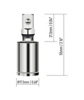 Three Eighths Inch Universal Joint Swivel Socket Adapter For Impact Socket Extensions Built Tough With 360 Degree Rotating End Chrome Vanadium Steel Rust Resistant Pro Grade 2 Pack, 55mm