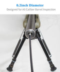 Rifle Borescope With 4.5 Inch Screen Ring Light 36 Inch Probe Right Angle Mirror Cleaning Camera For.20 Caliber And Larger Firearms Inspect Gun Barrels On Windows And Android, 0.2-inch probe in rifle barrel