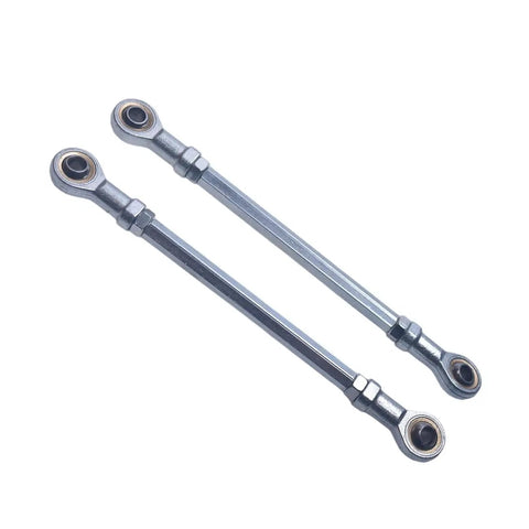 Two Pack 210mm Universal Steering Shaft Tie Rods Eleven Inch By Five Sixteenth Inch Plug And Play Go Kart ATV Replacement Parts Durable Steel Linkage For Quick Install And Long Lasting Performance.
