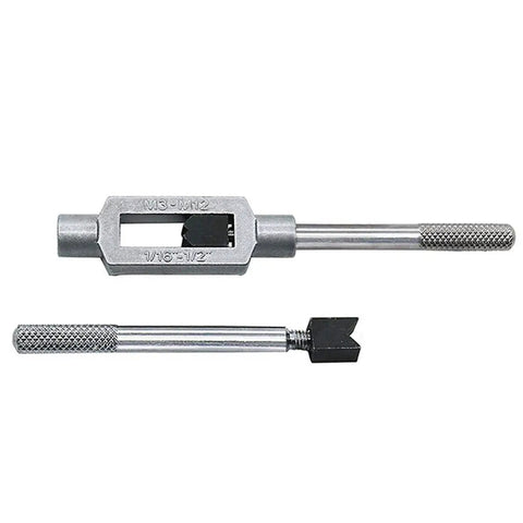 Eight Piece Metric Thread Taps Set With Adjustable Tap Wrench For Hand Tapping M3 Through M12 High Speed Steel Taps