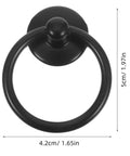 Vintage Style Metal Drawer Handles With Drop Ring Pulls, Zinc Alloy, Black, Easy Grip Knobs, Classic Old School Charm