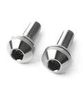 Premium Titanium Bicycle Hub Bolts 3/8 Inch 14mm Thread 1.0mm Pitch Front And Rear Fasteners showing two screws.