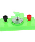 Green base Dc Motor Diy Kit For Mini Wind Turbine Electric Generator Solar Powered Physics Project For Hands On Fun Science