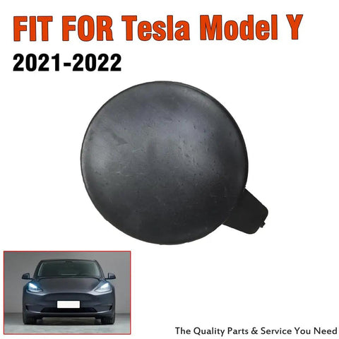 Slick Front Bumper Tow Hook Cover Towing Eye Cap Drop In Replacement Unpainted Aftermarket Hardware Tight Fit For Tesla Model Y 2021 2022