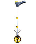 Roll Out Digital Measuring Wheel With Telescopic Handle For Dead On Distance Tracking with a lightweight aluminum construction.