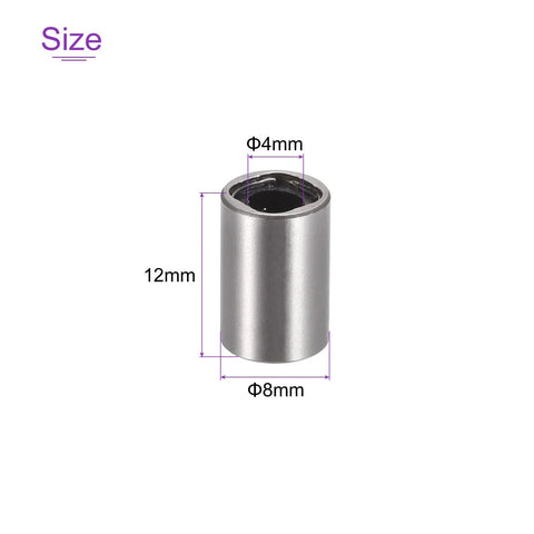 LM4UU Linear Ball Bearing Kit for 3D Printers 4mm Bore 8mm OD 12mm Length Low Friction Guide Bushing Size Diagram