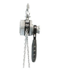 Heavy Duty 0.25 Tons Hand Chain Hoist Made From Solid Aluminum Alloy with lever and chain for lifting jobs.