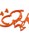 Drone Protection Accessories Kit For DJI Neo 2 Restores Flight Safety With Propeller Guards Gimbal Bumper Tail Wing And Landing Gear Lightweight Streamlined Design Grey, showing orange plastic components on a white background.