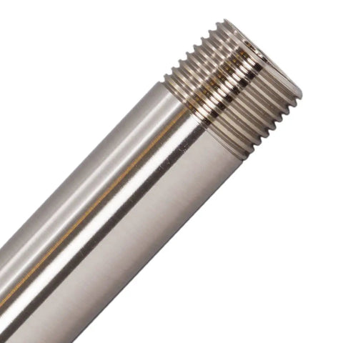 Heavy Duty Half Inch IPS Ceiling Shower Arm 36 Inch Length With Flange Satin Nickel Finish Brass Construction No Fuss Install