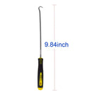 Pro Grade 4 Piece Long Pick And Hook Tool Set With Ergonomic Grip For Easy Oil Seal Removal, Includes 90 Degree Hook