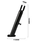 Front view of Dirt Pit Bike Kickstand Foot Side Stand for CRF 110 CRF110F CRF110 110F 2015 2025 with a larger plate aluminum