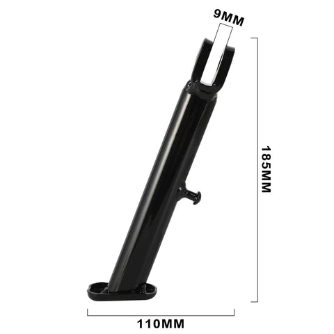 Front view of Dirt Pit Bike Kickstand Foot Side Stand for CRF 110 CRF110F CRF110 110F 2015 2025 with a larger plate aluminum