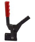 Beefy Fast Release Toggle Clamp For Heavy Duty Fixtures, High Carbon Steel, side view with red handle