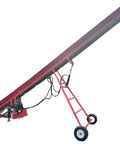 7HP Gas Powered Firewood Conveyor 18FT Long Log Conveyor With Hydraulic Adjustable Height And PVC Anti Slip Belt