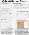 Installation steps for Soft Close Aluminum Sliding Door Track Kit with illustrations and instructions.