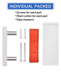 Stainless Steel Cabinet Handles 10 Pack With Satin Nickel Finish 4 Inch Overall Length and 2 1/2 Inch Hole Centers set with screws and extras