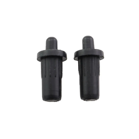 Top Shelf 30 Pack Of 25 Millimeter Black Spring Loaded Spacer Pins And Pivot Shafts for Heavy Duty Furniture Connectors, close-up view.