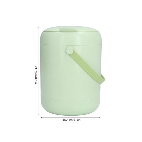 Compact 3L Portable Washing Machine With Quick Spin Cycle For Underwear Socks And Delicates hassle-free on the fly laundry tool, green, 21.7cm height.