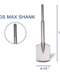 Two Pack SDS Max Shank Masonry Chisel Bits Four And One Third Inch By Eighteen Inch Clay Spade Alloy Steel Digging Bit
