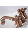 Old School Restoration Style Mini Widespread Lavatory Faucet with Oil Rubbed Bronze Solid Brass Construction Dual Cross Handles