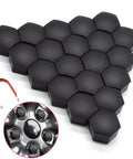 Tesla Wheel Lug Nut Covers Kit For Model 3 Y S X With Dismantle Tool shown with matte black finish