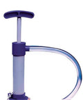 Heavy Duty PVC Piston Drum Pump With 36 Inch Discharge Hose For Acids Oils And Soaps 22 Oz Per Stroke Hand Operated, close-up view.